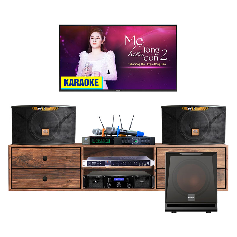 Dàn karaoke gia đình KHD50 (JBL Ki112 Gold Edition, Paramax  D30, NEKO DK1000, JKAudio H2600, JKAudio B3 Plus)