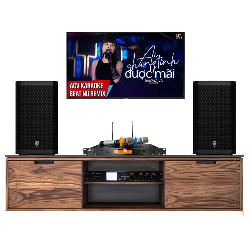 Dàn karaoke gia đình KHD57 (Electro voice ZLX12P-G2, JKaudio X9000 Pro, B9)