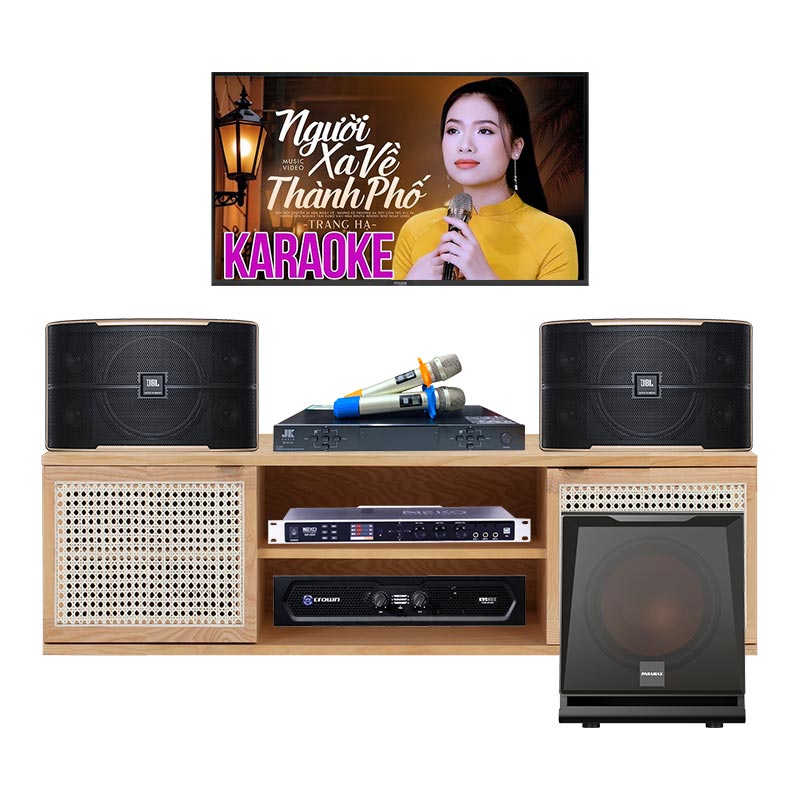 Dàn Karaoke Gia Đình KHD02 (JBL Pasion 10, Crown KVS300, JKAudio B5 Plus, Neko DK1000, Paramax D30)