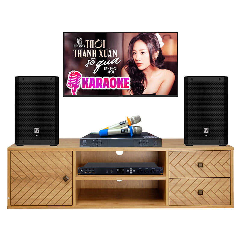 Dàn karaoke gia đình KHD60 (Electro voice ZLX8P-G2, JKaudio X6000 Plus, JKAudio B5 Plus)