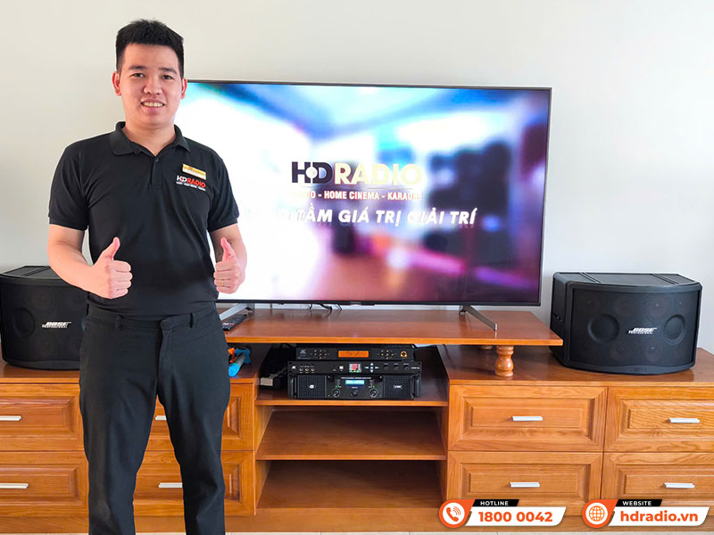 Ảnh lắp đặt thực tế bộ dàn gia đình anh Hưng ở Long An