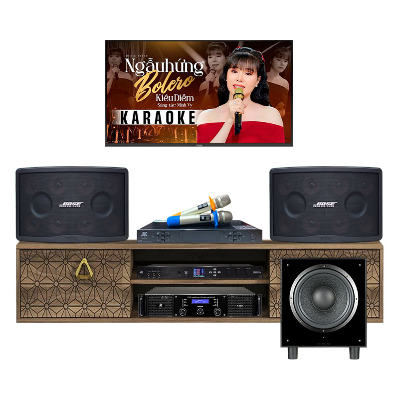 Dàn karaoke Bose KHD64 (Bose 802 Seri V, JKAudio H2600, X6000 Plus, B5 Plus, Wharfedale SW12)