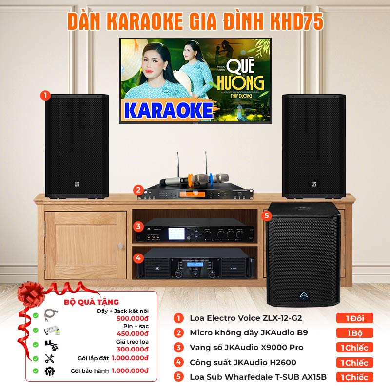 Dàn karaoke gia đình KHD75