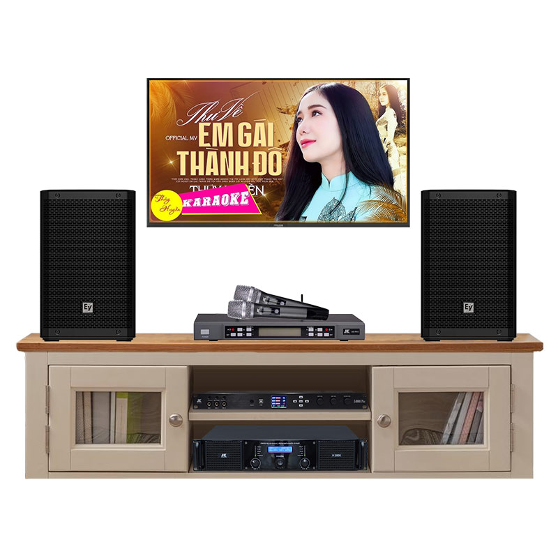 Dàn Karaoke Gia Đình KHD76 (Electro-Voice ZLX8-G2, JKAudio X6000 Plus, B5 Pro, H2600)