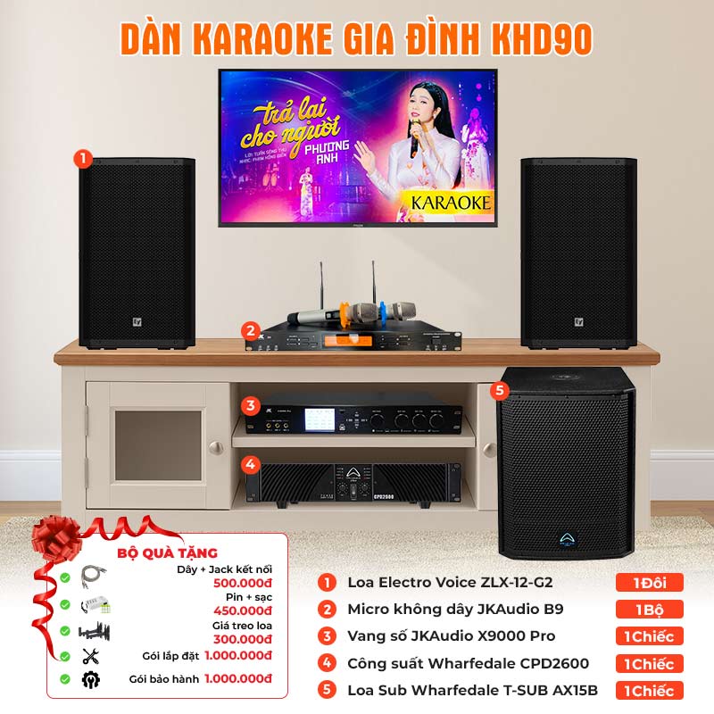 Dàn karaoke gia đình KHD90