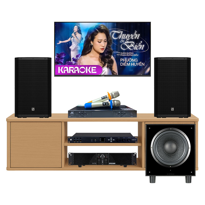Dàn karaoke gia đình KHD95 (Electro Voice ZLX-12-G2, Wharfedale CPD2600, SW12, JK Audio X6000 Plus, B5 Plus)