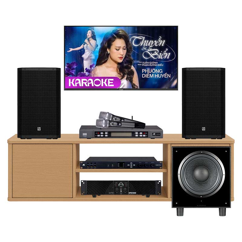 Dàn karaoke gia đình KHD95 (Electro Voice ZLX-12-G2, Wharfedale CPD2600, SW12, JK Audio X6000 Plus, B5 Pro)