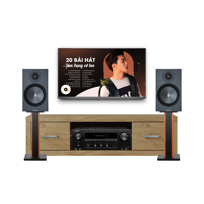 Dàn Nghe Nhạc Mini GT12 (Monitor Audio Bronze 100, Denon DRA-800H)