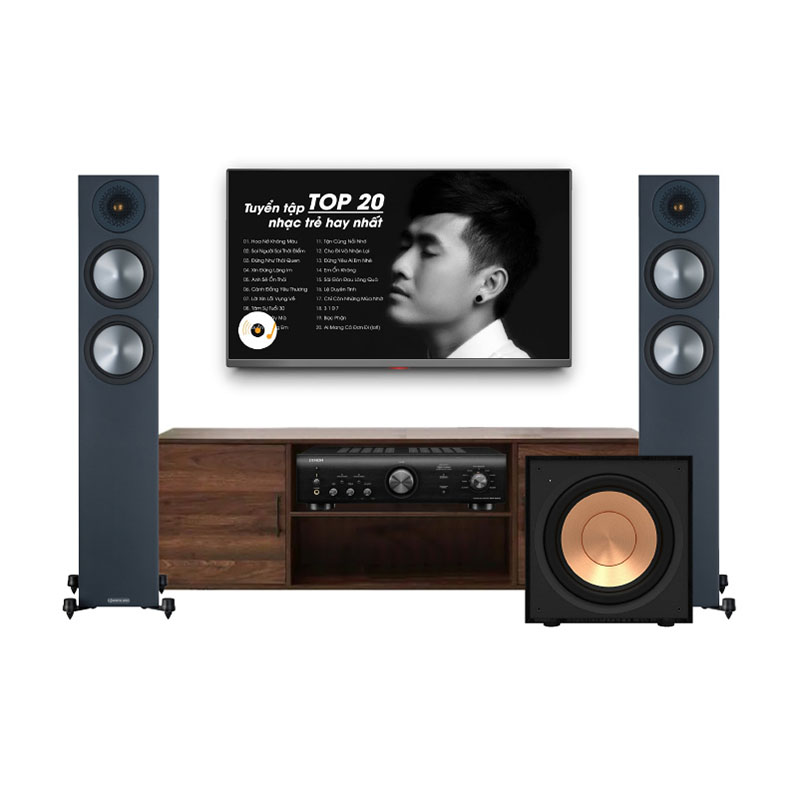 Dàn Nghe Nhạc GT14 (Monitor Audio Bronze 200, DenonPMA-600NE, Sub Klipsch R101SW)