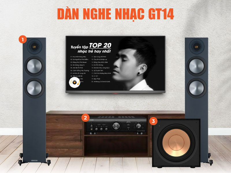 Dàn Nghe Nhạc GT14 (Monitor Audio Bronze 200, DenonPMA-600NE, Sub Klipsch R101SW)-1