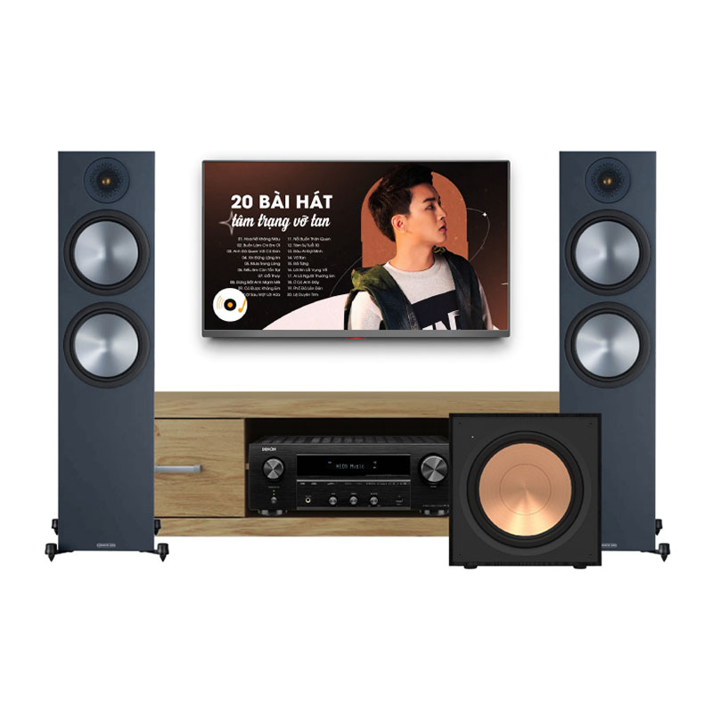 Dàn Nghe Nhạc GT18 (Monitor Audio Bronze 500, Denon DRA-800H, Klipsch R-121SW)