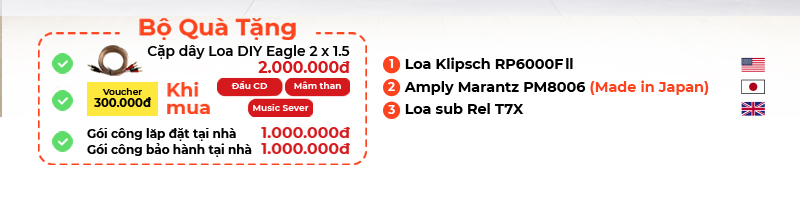 chú thích Dàn nghe nhạc 2.1 Marantz Klipsch, Rel HD90