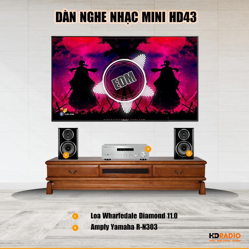 dàn nghe nhạc mini HD43