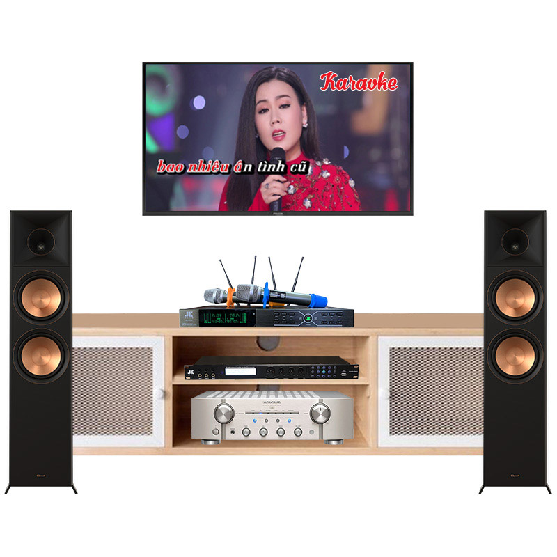 Dàn nghe nhạc và hát Karaoke Klipsch NK23 ( Klipsch RP8000F II, Amply Marantz, Micro, Jkaudio X3000 Pro )