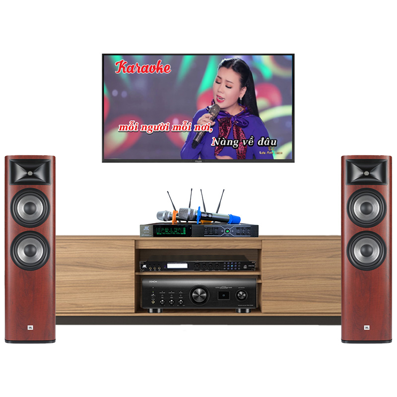 Dàn nghe nhạc và Hát karaoke JBL NK26 (JBL 690 ,Denon 1700NE,Micro, vang số)