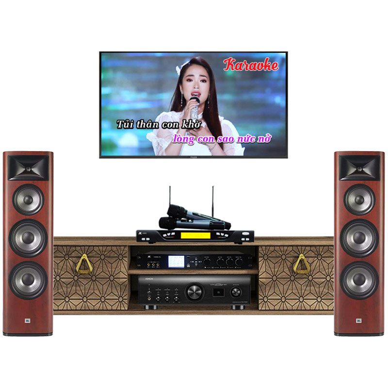 Dàn nghe nhạc và Hát karaoke JBL NK31 ( JBL Studio 698, Denon PMA 1700NE, JKAudio K800, X9000 Pro )