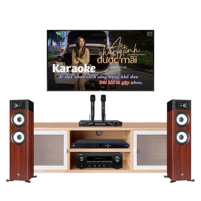 Dàn nghe nhạc và Hát Karaoke NK42 ( JBL A190, DRA800H, Micro K800, vang số X6000 Plus )