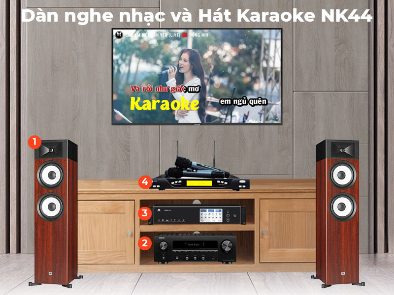Dàn nghe nhạc và hát karaoke NK44