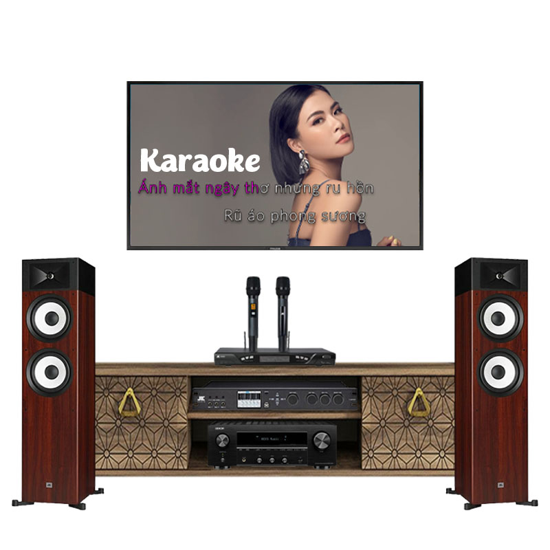 Dàn nghe nhạc và hát karaoke NK48 (JBL Stage A180, Denon DRA-800H, JKAudio X9000, K800)