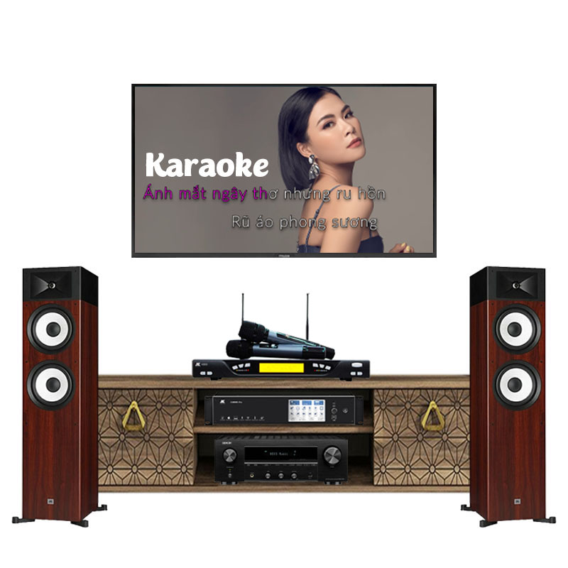 Dàn nghe nhạc và hát karaoke NK49 (JBL Stage A180, Denon DRA-800H, JKaudio X9900 Pro, K800)