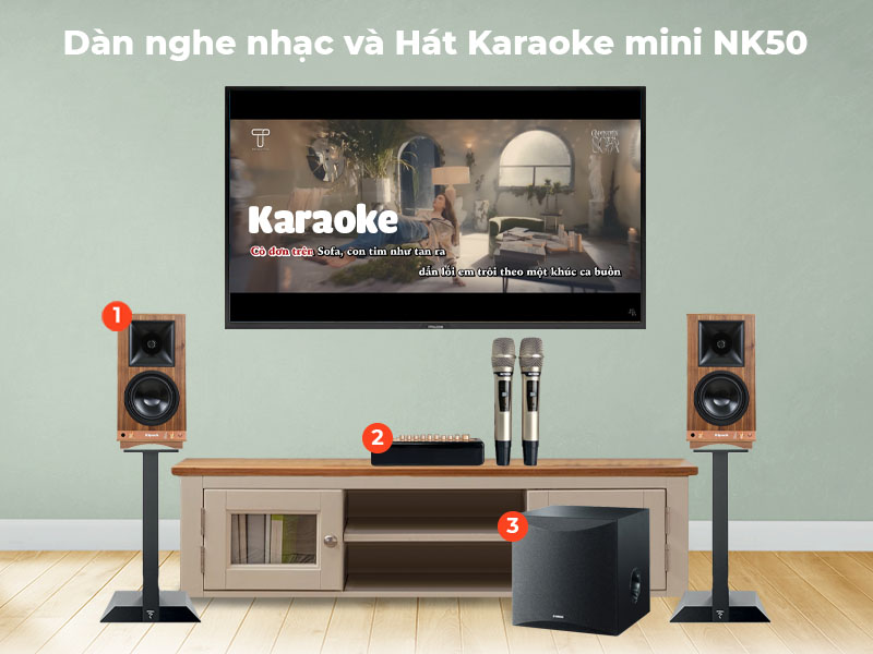 Dàn nghe nhạc và hát karaoke NK38 Dàn nghe nhạc và hát karaoke NK38