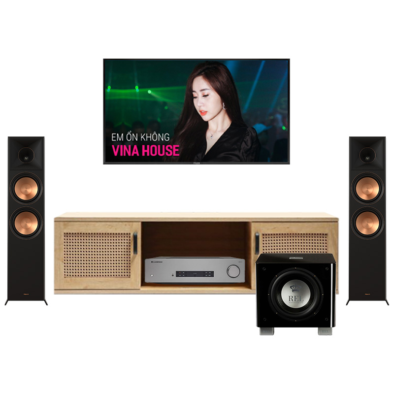 Dàn Nghe Nhạc 2.1 Klipsch, Cambridge NN65 (Klipsch RP8000F II, Cambridge CXA 81, Sub Rel T9X)