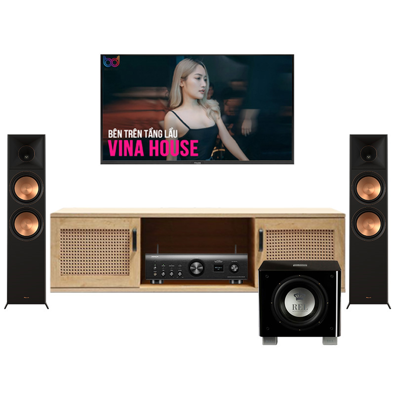 Dàn nghe nhạc 2.1 Klipsch, Denon NN67 (Klipsch RP8000F II, Denon PMA900HNE, Sub Rel T9X)