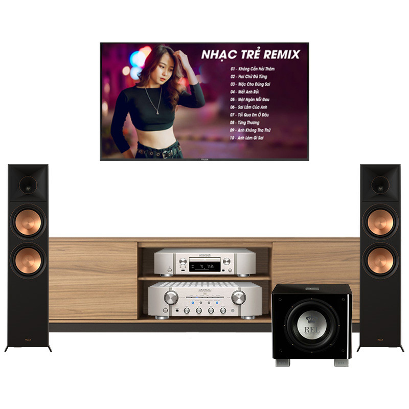 Dàn nghe nhạc 2.1 Klipsch, Marantz NN68 (Klipsch RP8000F II, Amply, CD, DAC Marantz 8006, Sub Rel T9X)