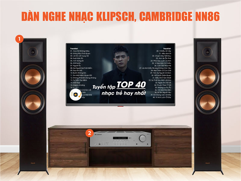 Dàn nghe nhạc Klipsch, Cambridge NN86 (Klipsch RP-6000F II, Cambridge AXR100)