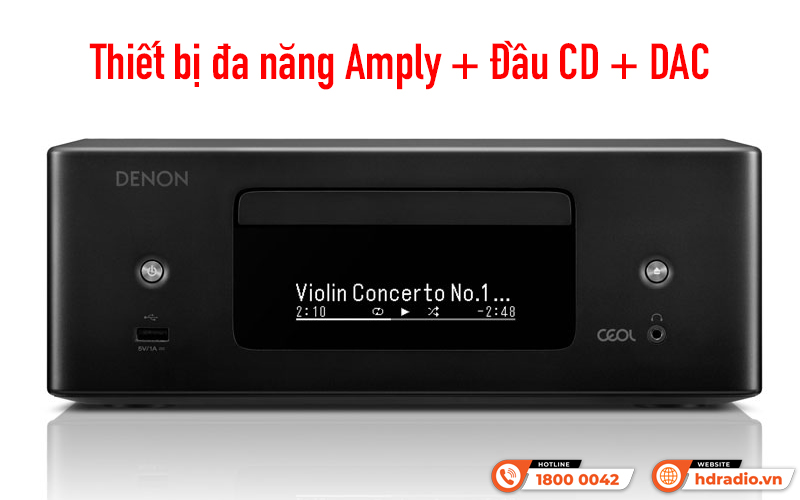 Thiết bị đa năng Amply + Đầu CD + DAC Denon RCD-N12
