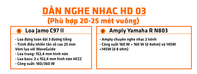 Dàn nghe nhạc vàng cao cấp Jamo, Yamaha HD03 Dàn nghe nhạc vàng cao cấp Jamo, Yamaha HD03