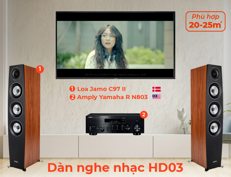 Dàn nghe nhạc vàng cao cấp Jamo, Yamaha HD03 Dàn nghe nhạc vàng cao cấp Jamo, Yamaha HD03
