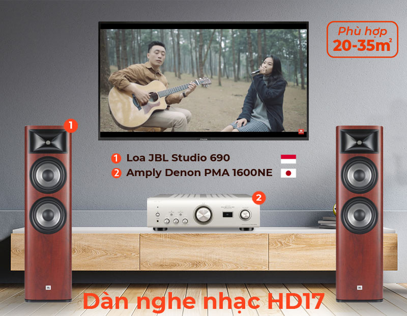 dàn âm thanh nghe nhạc HD17