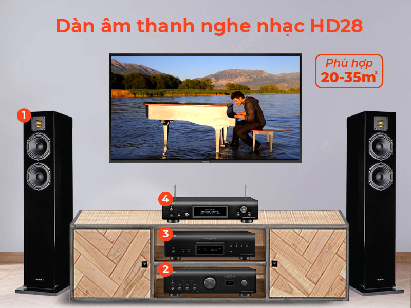 dàn âm thanh nghe nhạc HD28