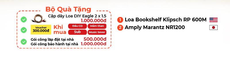 chú thích dàn nghe nhạc mini HD75