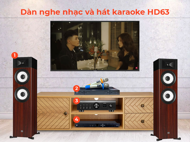 Dàn nghe nhạc và hát karaoke HD63