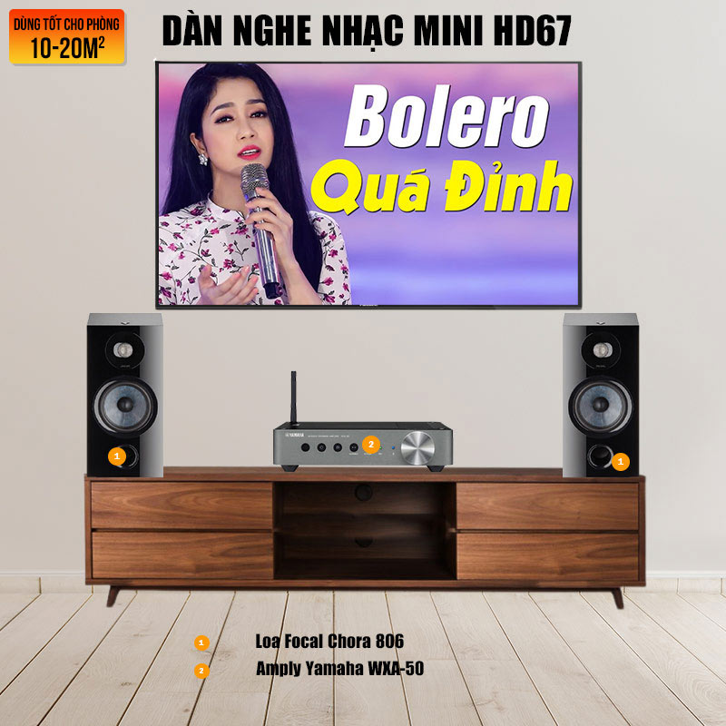 Dàn âm thanh nghe nhạc mini HD67