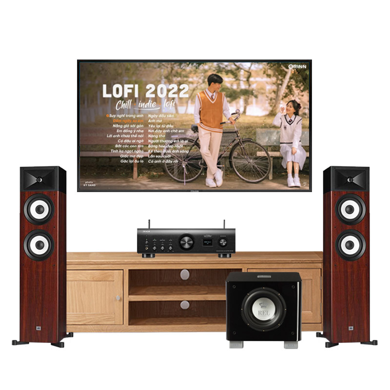 Dàn âm thanh nghe nhạc 2.1 cao cấp Denon HD79 (JBL Stage A180, Rel T7X, Denon PMA-900HNE)