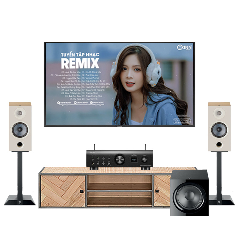 Dàn âm thanh nghe nhạc Mini 2.1 Focal HD81 (Focal Chora 806, 600P, Denon PMA-900HNE)