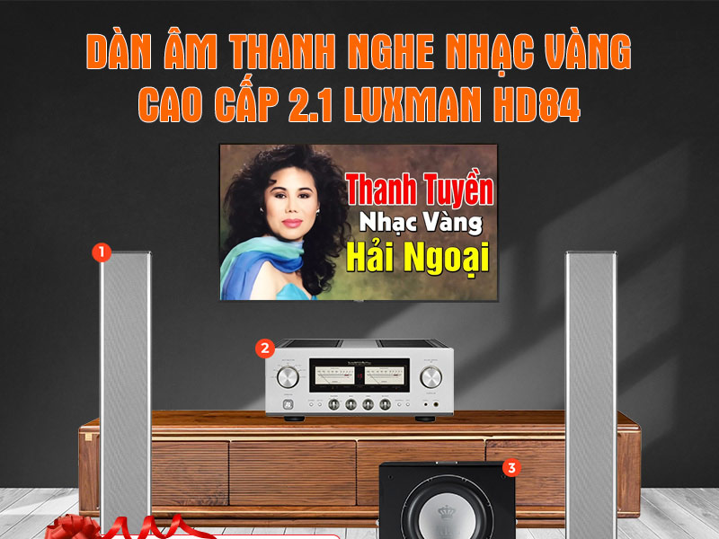 Dàn âm thanh nghe nhạc 2.1 cao cấp HD84