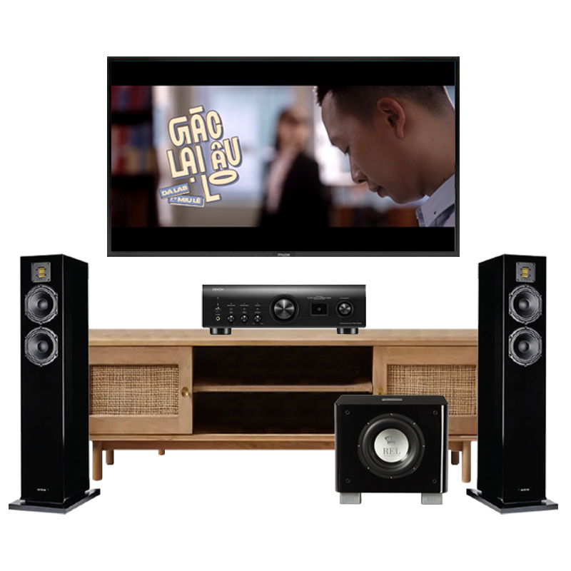 Dàn âm thanh nghe nhạc Hifi 2.1 Denon, Piega, Rel HD87 (Piega Classic 5.0, Denon PMA-1700NE, Rel T7X)