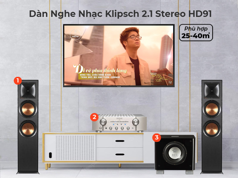 Dàn nghe nhạc Klipsch 2.1 Stereo HD91