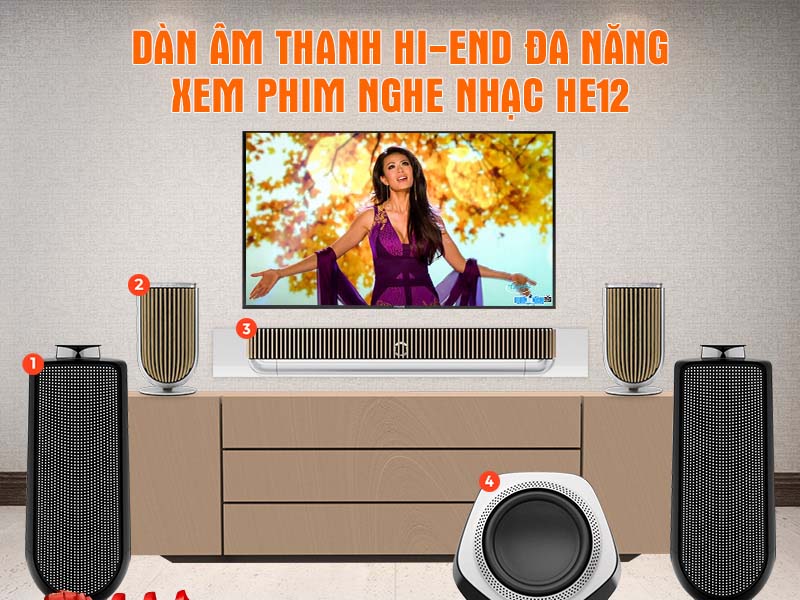 Dàn âm thanh Hi-end đa năng xem phim nghe nhạc HE12