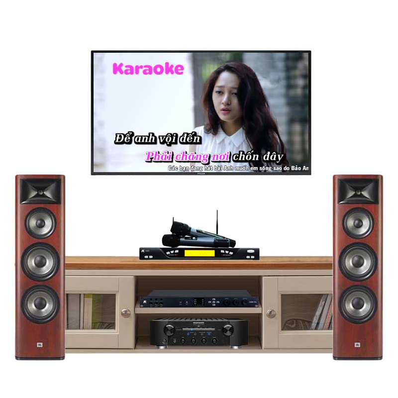 Dàn Nghe Nhạc Và Hát Karaoke NK12 (JBL 698, PM8006, Micro, vang số)