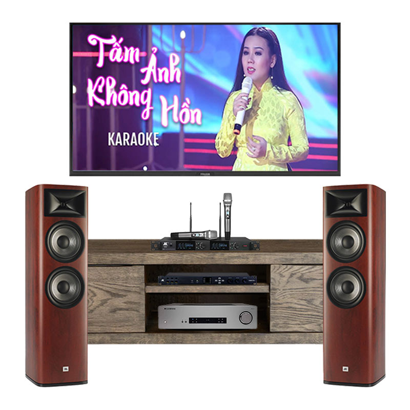 Dàn Nghe Nhạc và Hát Karaoke JBL NK17 (JBL Studio 680 + Cambridge CXA61 + Micro + Vang Số)