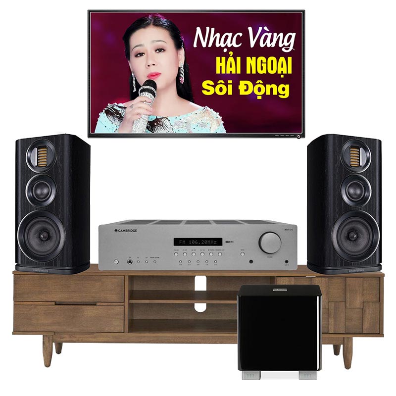 Dàn nghe nhạc Wharfedale, Cambridge NN29 (Wharfedale Evo 4.2 + Cambridge AXR100 + Sub Rel T5X)