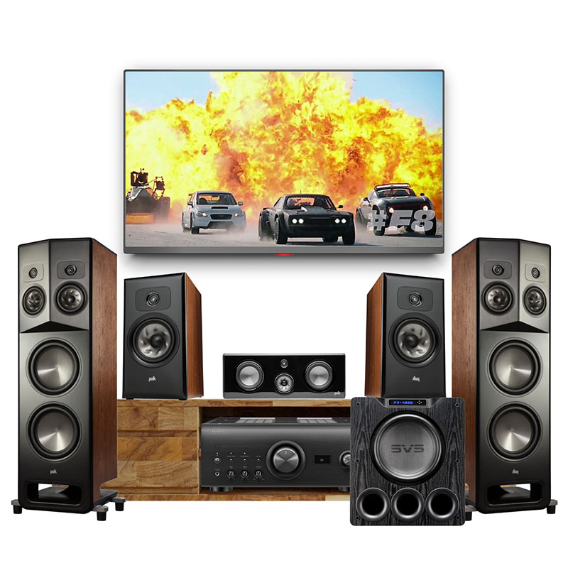 Dàn xem phim nghe nhạc 5.1 Polk, Denon PN36 (Denon A110, Polk Legend L800, L200, L400, Sub SVS PB4000)