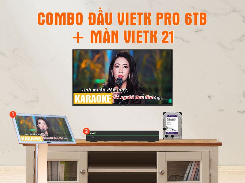 Combo đầu VietK Pro 6TB + Màn VietK 21