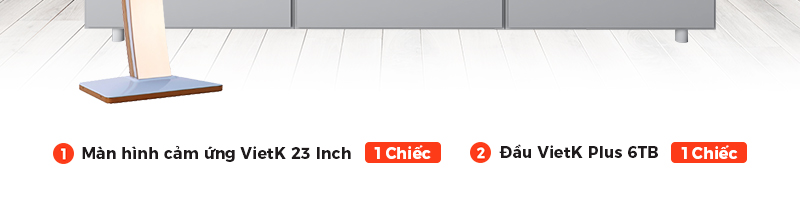 Combo đầu VietK Plus 6TB + Màn VietK 23