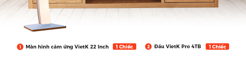 Combo Đầu VietK Pro 4TB + Màn VietK 22